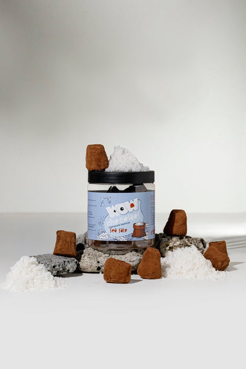 Sea Salt Chocolate Truffles Gift Jar 130g | Luxury Sea Salt Chocolate - WOW Chocolao!