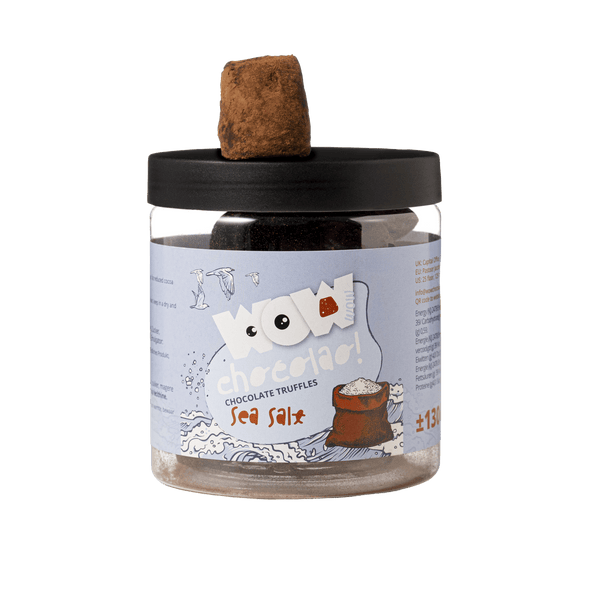 Zeezout Chocolade Truffels Cadeaupot 130g | Luxe Zeezout Chocolade