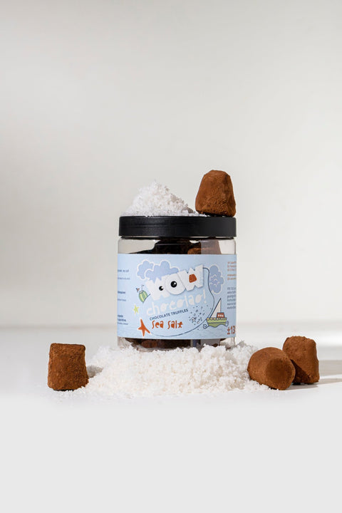 Sea Salt Summer Truffles Gift Jar 130g | Refreshing Chocolate - WOW Chocolao!