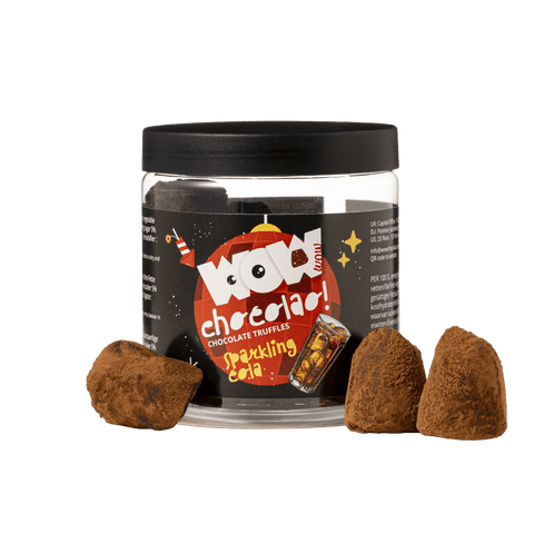 Sparkling cola chocolate truffles - New year Edition - Gifting jar 130g - WOW Chocolao!