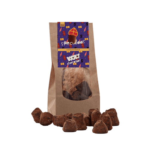 Speculaas Chocolade Truffels - Sinterklaas Edition - Biodegradable bag 130g - WOW Chocolao!