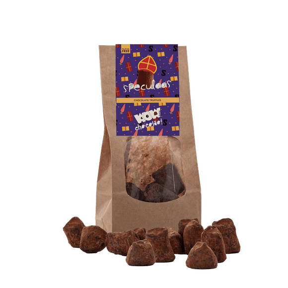 Speculaas Chocolade Truffels - Sinterklaas Edition - Biodegradable bag 130g - WOW Chocolao!