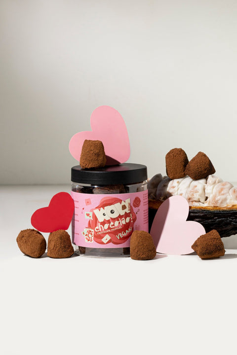 Vegan - Valentine edition - 130g Gifting jar - WOW Chocolao!