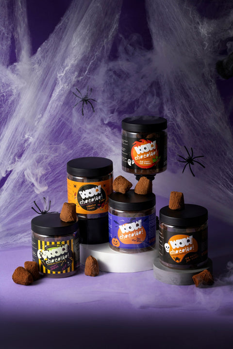 Witch Cauldron Chocolate Truffles Gift Jar 130g | Halloween Chocolate - WOW Chocolao!